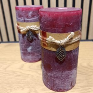 Świeca dekoracyjna – listek Citrus & Sage k.amarant