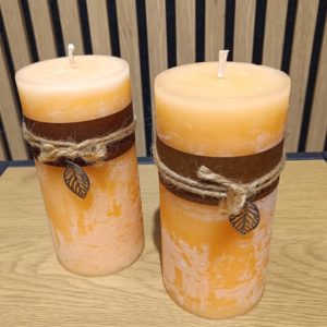 Świeca dekoracyjna – listek Peppermint & Jasmine k.pomarańcz