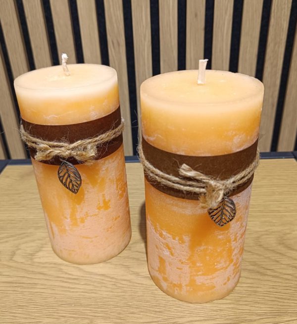 Świeca dekoracyjna – listek Peppermint & Jasmine k.pomarańcz
