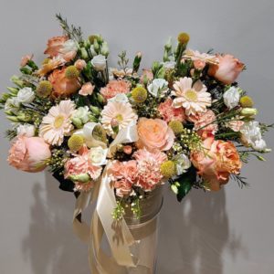 Flower box pudrowy róż